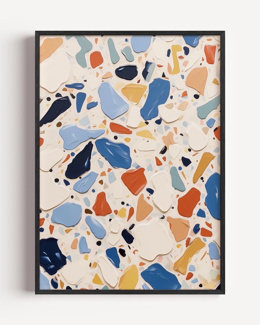 Moderne Kleurexplosie Terrazzo – zomer portret poster als wanddecoratie