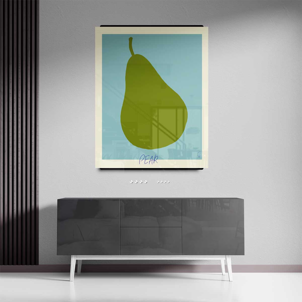 Moderne Peer Illustratie – canvas kunstwerk als wanddecoratie