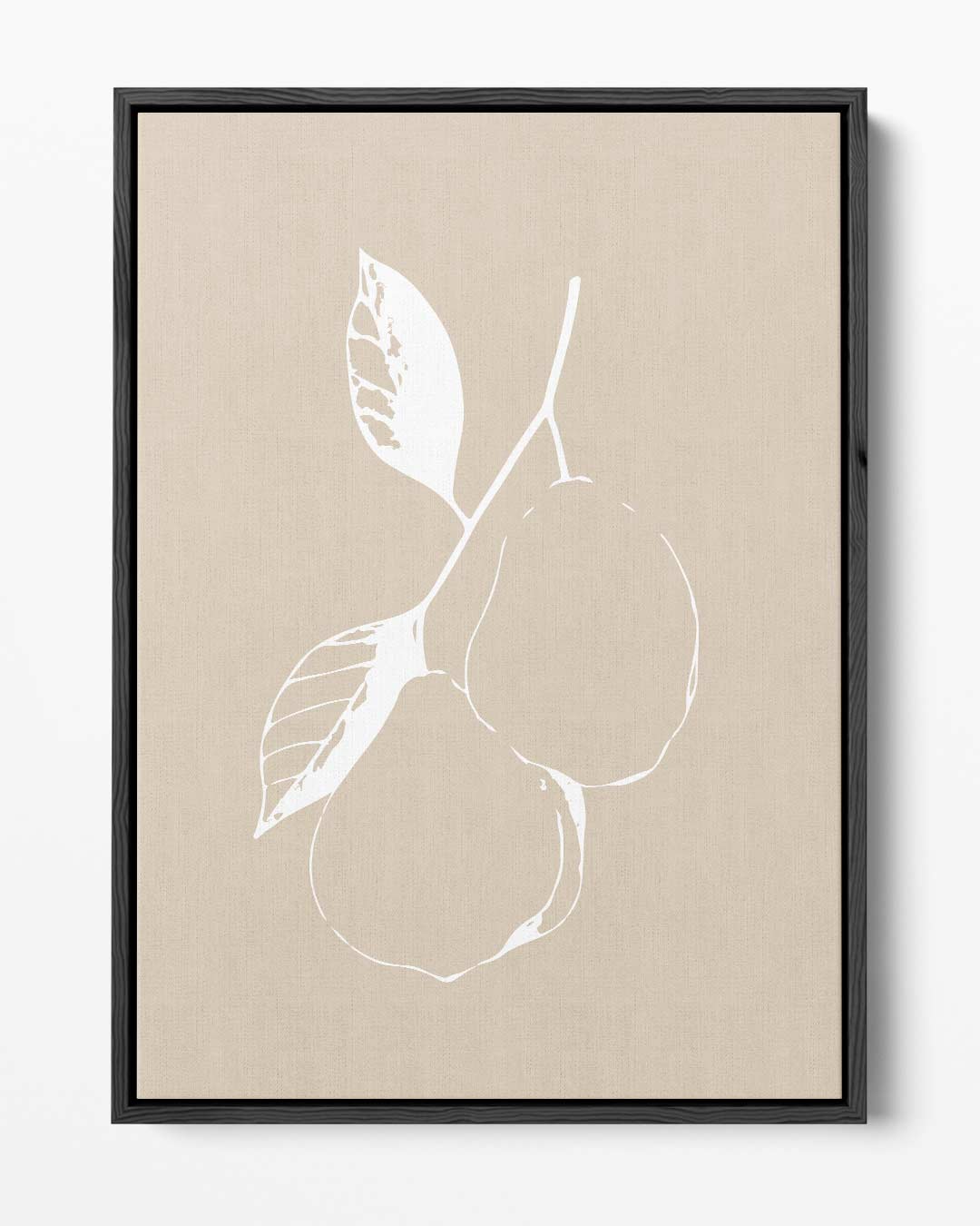 Pears in Silhouette – portret kunstwerk als wanddecoratie