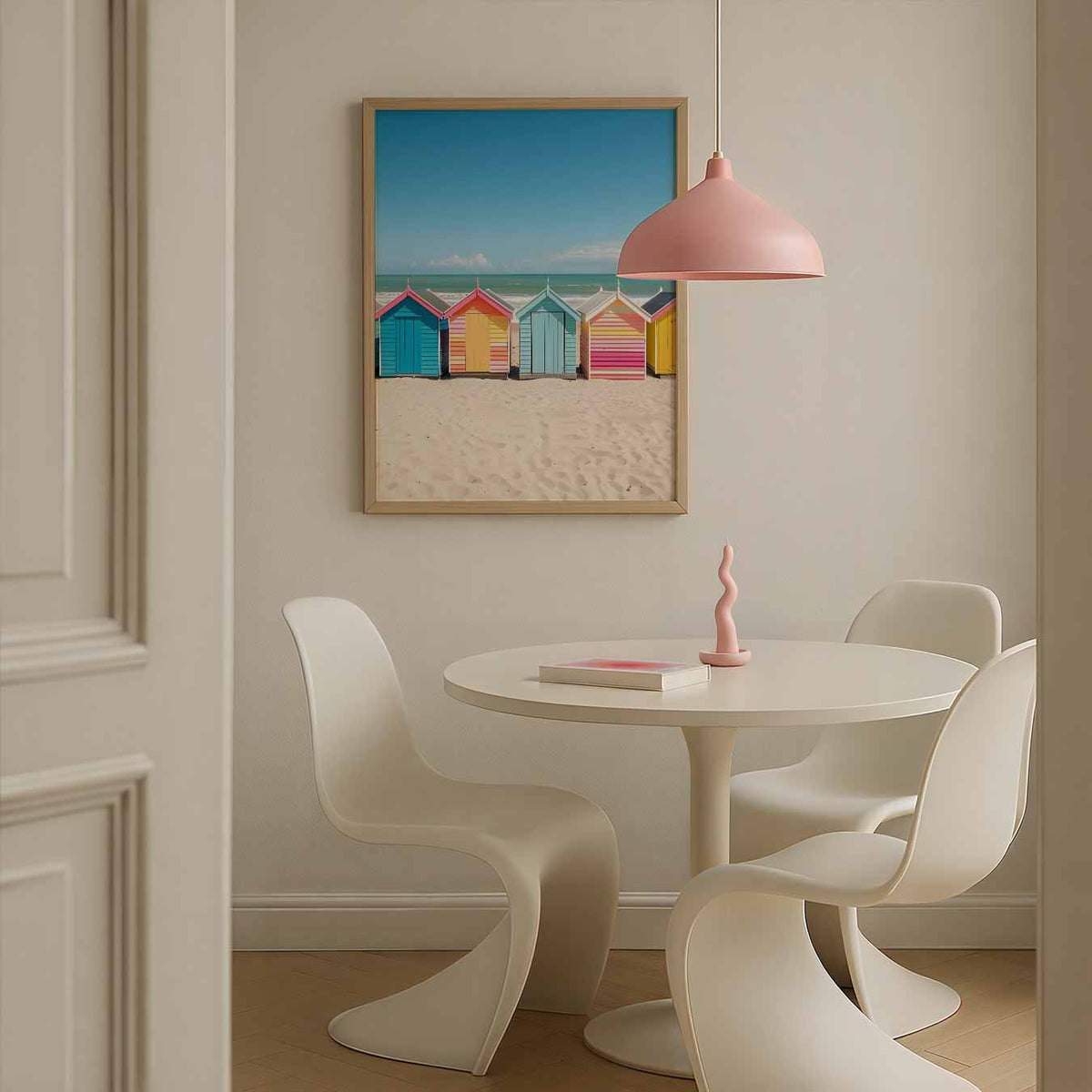 Strandhuisjes Vol Kleurenpracht – Streetart wandkunst als portret poster