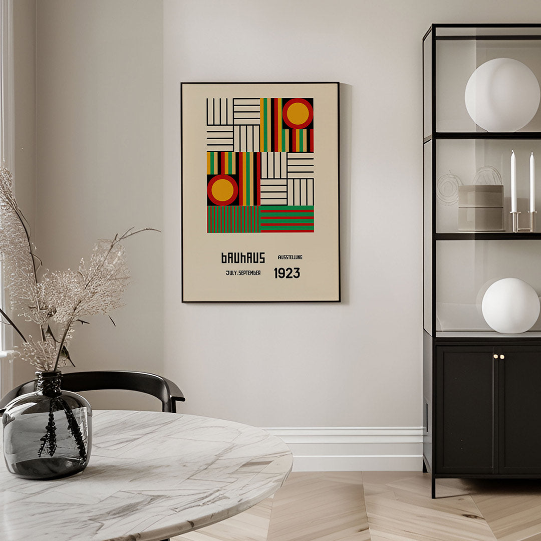 Vorm en kleur – geometrische Bauhaus poster in staand formaat
