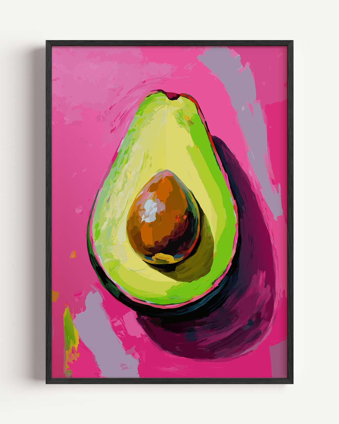 Avocado Pop Art – zomer portret poster als wanddecoratie