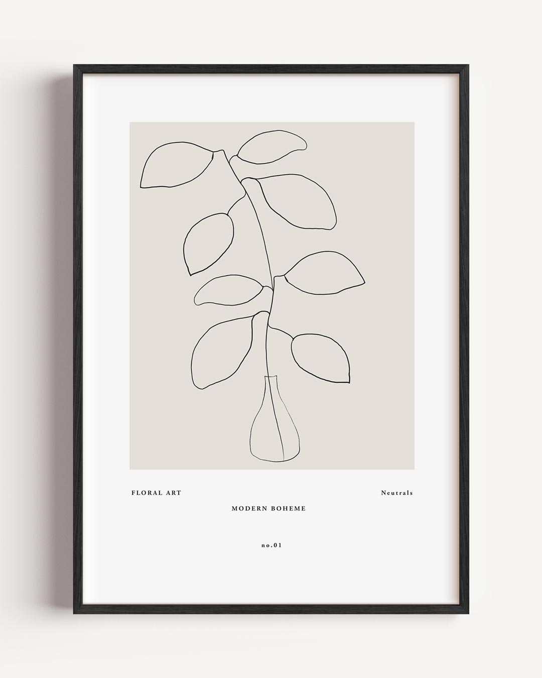 Moderne Boho Bloemenkunst – boheme portret poster als wanddecoratie