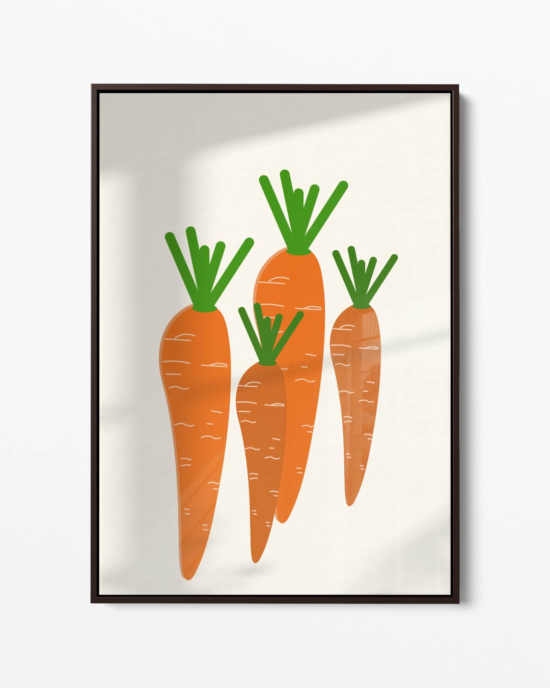 Moderne Wortel Illustratie – portret kunstwerk als wanddecoratie