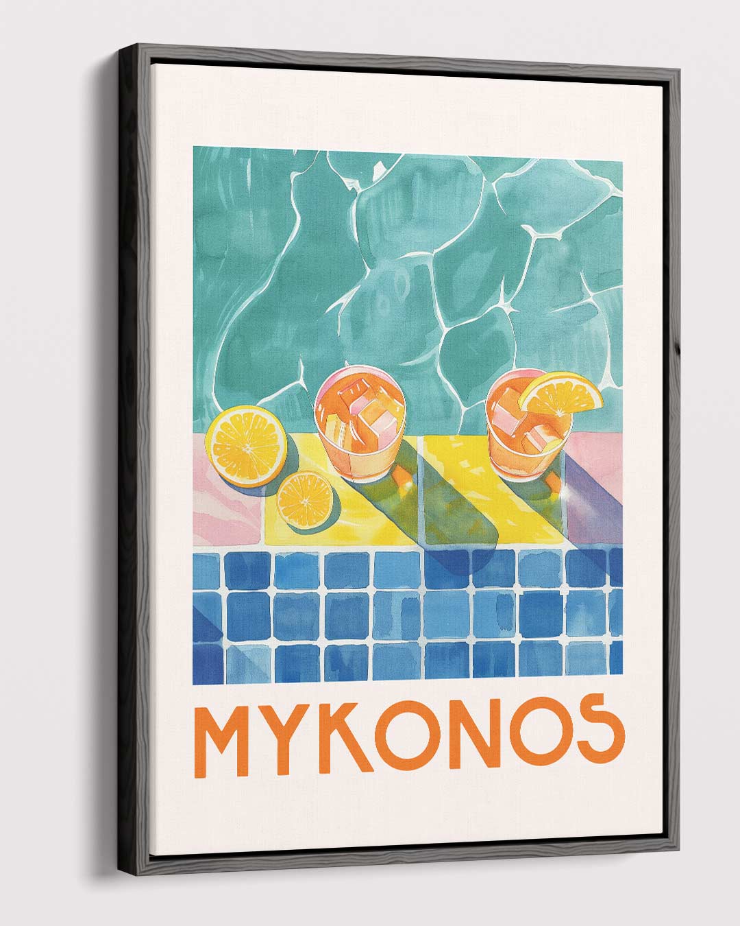 Zomerse Mykonos – canvas wanddecoratie in portret formaat