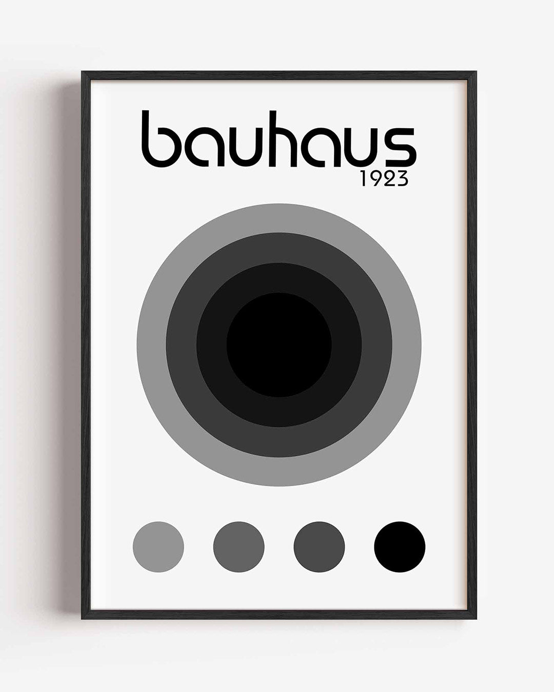 Cirkelvormen en lijnen – staande Bauhaus poster als wanddecoratie