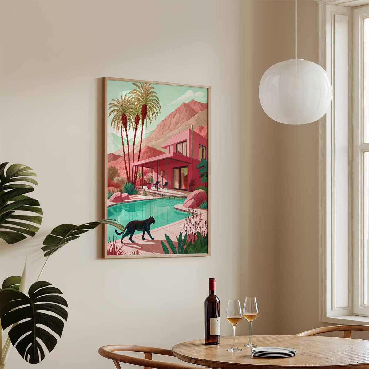 Tropisch Droomlandschap – zomerse wandkunst als portret poster