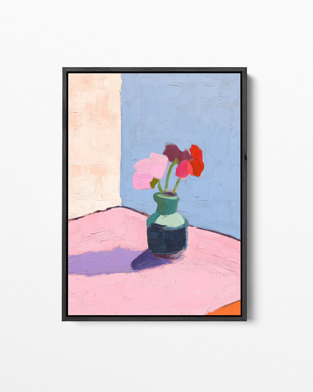 Vaas met bloemen – staand wanddecoratie kunstwerk