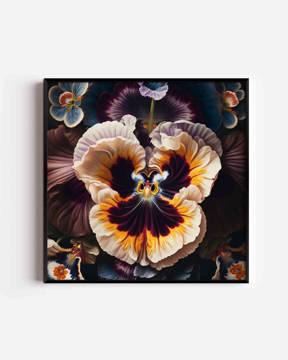 Bloemenexplosie – bloemen vierkante poster als wanddecoratie