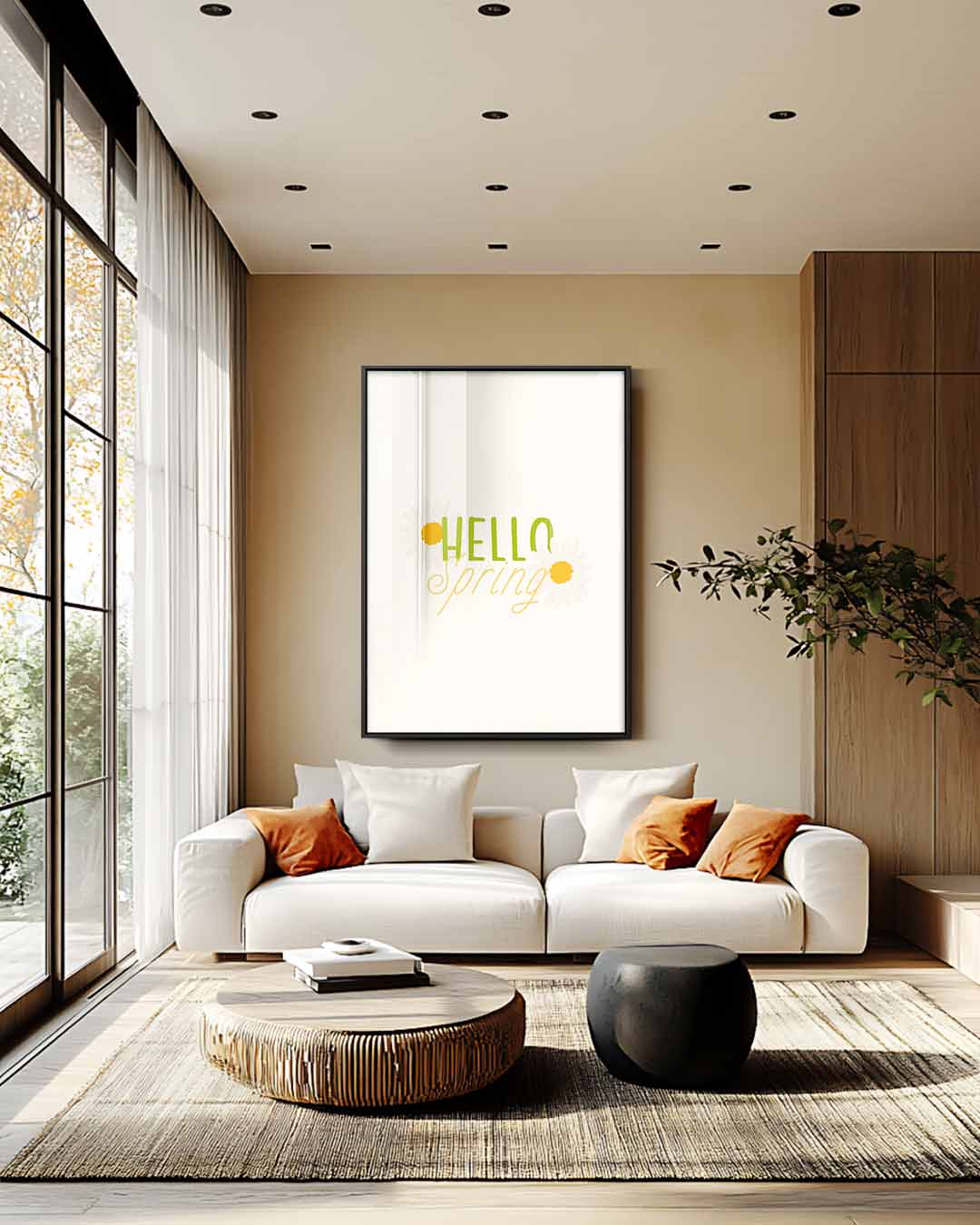 Vrolijk Voorjaar Wanddecoratie – plexiglas wanddecoratie in portret formaat