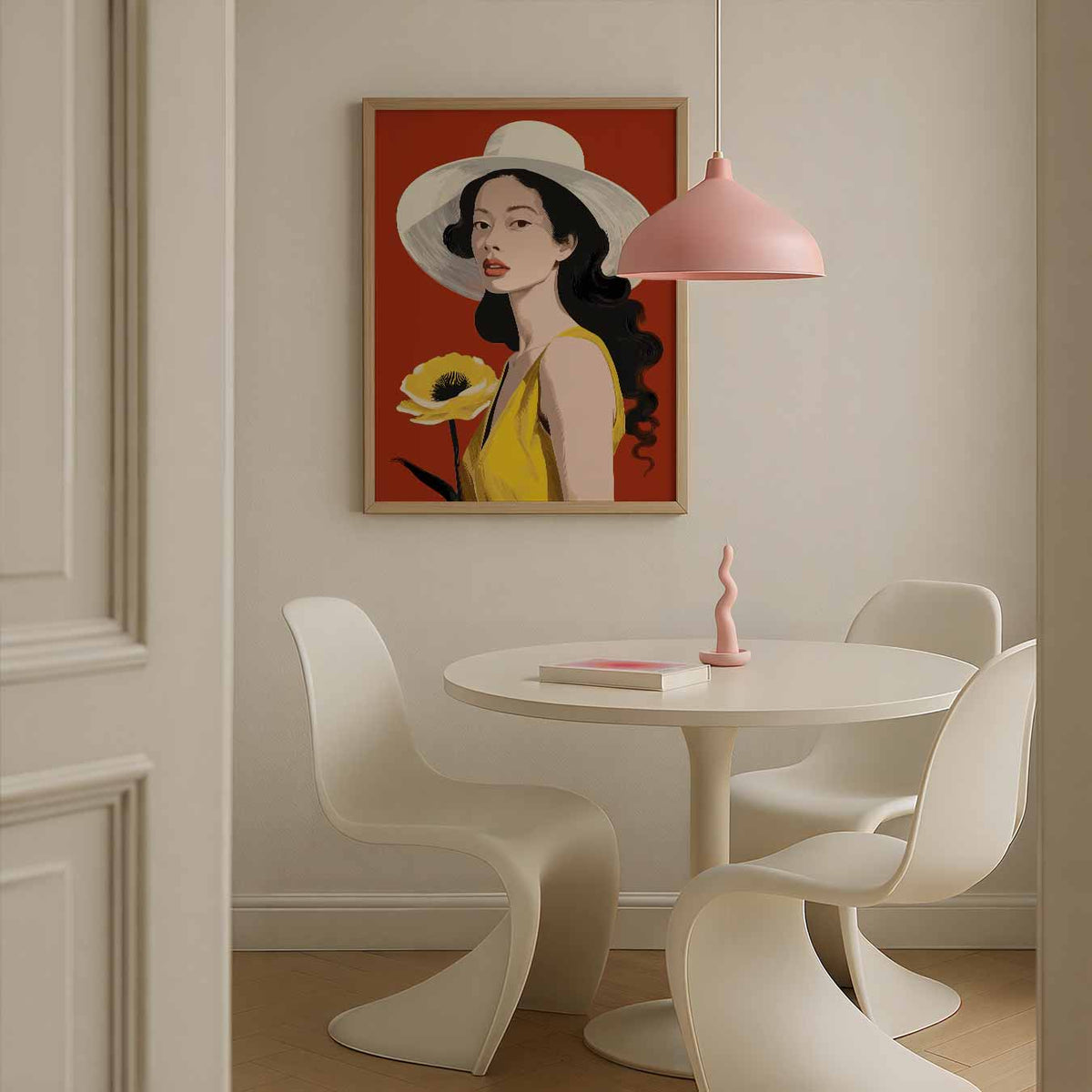 Vrouwelijke Elegantie – zomerse poster in staand formaat