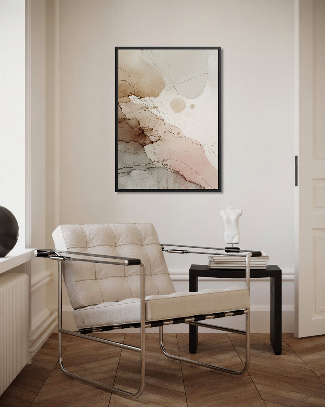 Organische vormen – kunstwerk als stijlvolle wanddecoratie