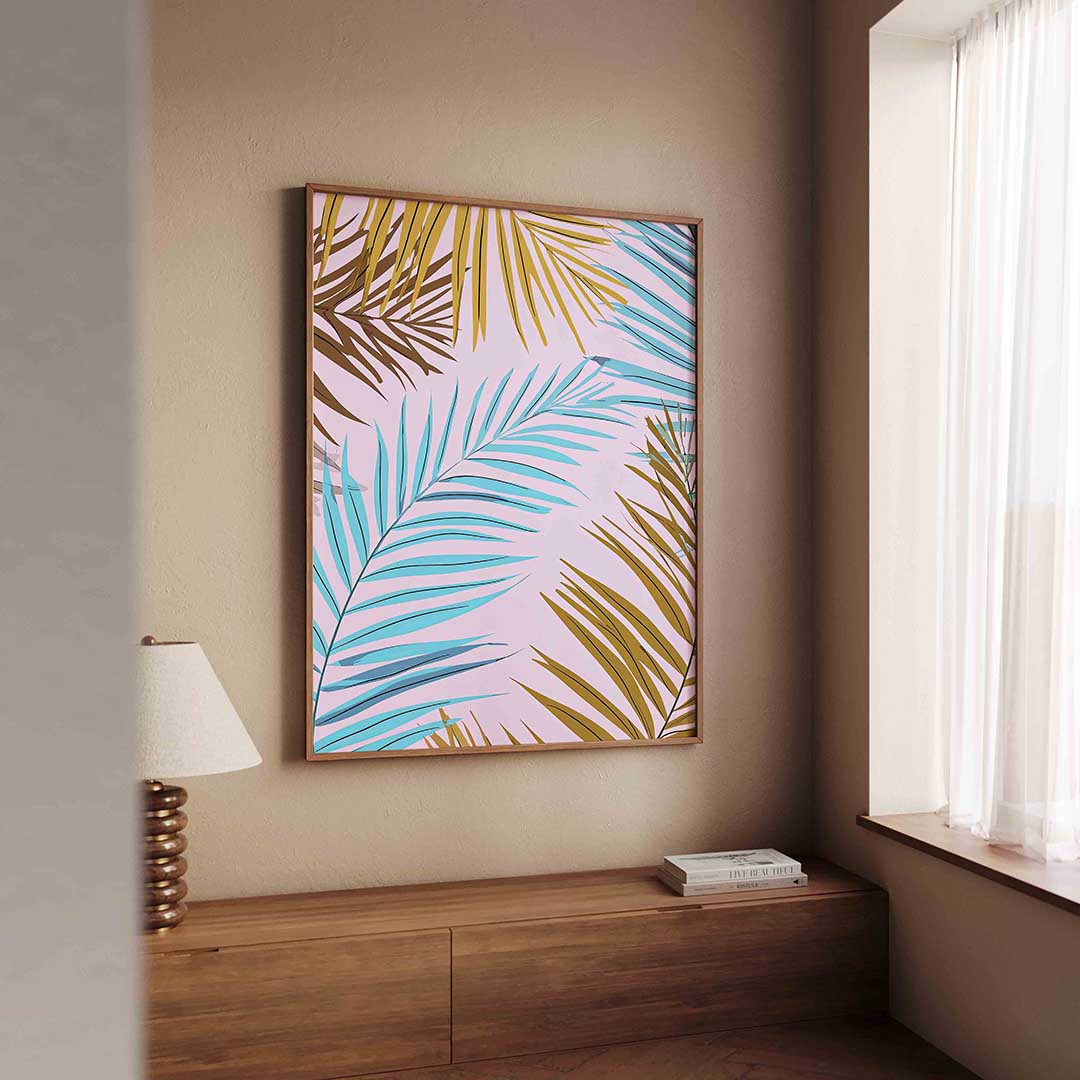 Bladeren en takken – tropische wandkunst als portret poster