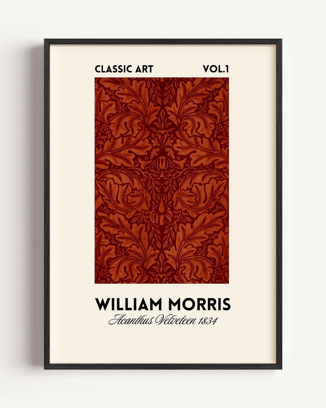 William Morris Acanthus Redesign 1884 – William Morris portret poster als wanddecoratie