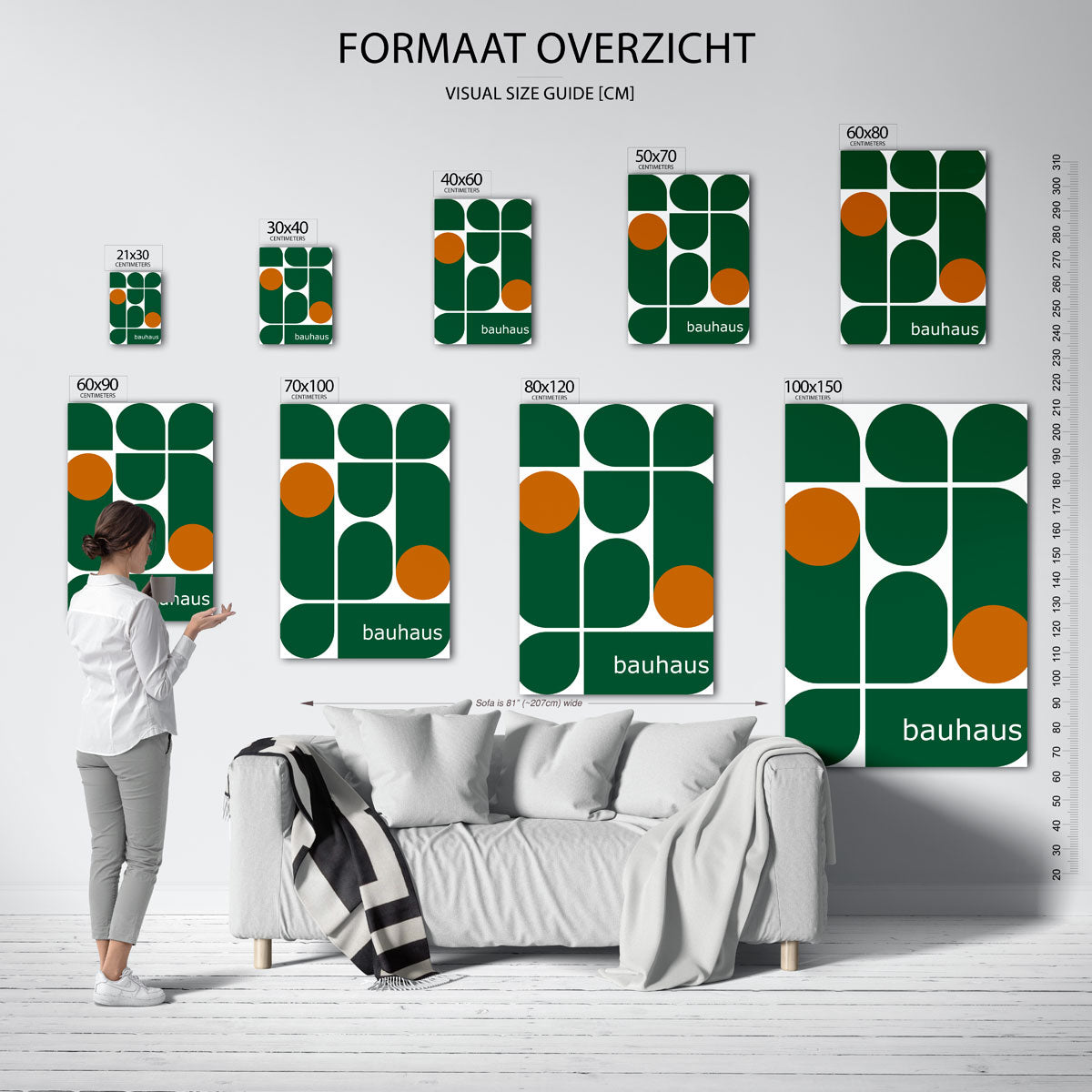  – Bauhaus poster als moderne geometrische wanddecoratie
