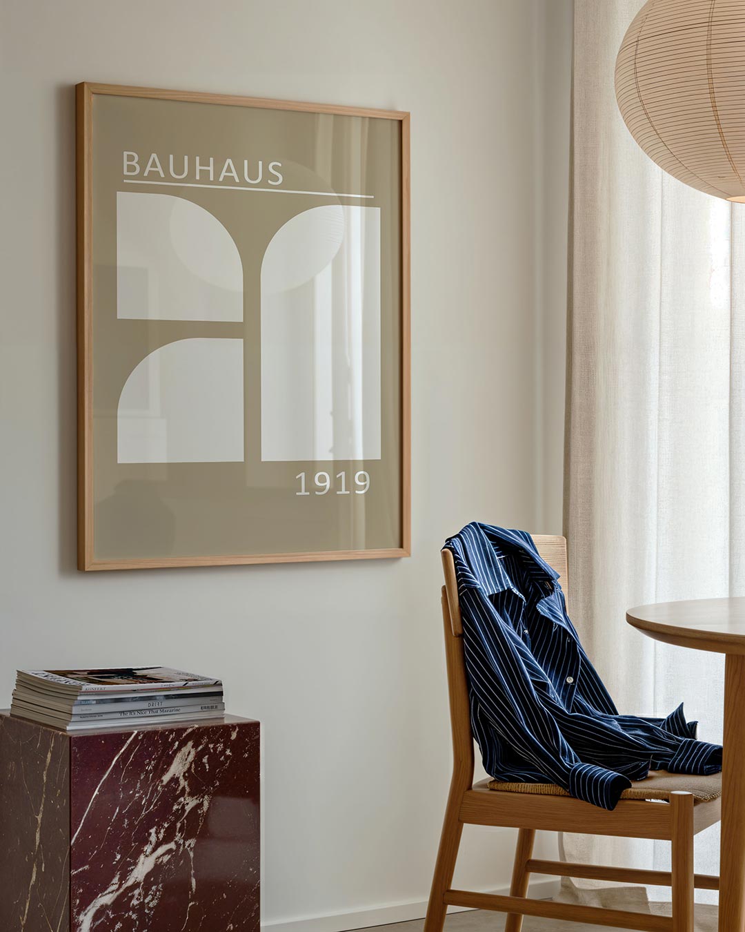 Vorm en balans – geometrische poster in Bauhaus-stijl van WallArtistic