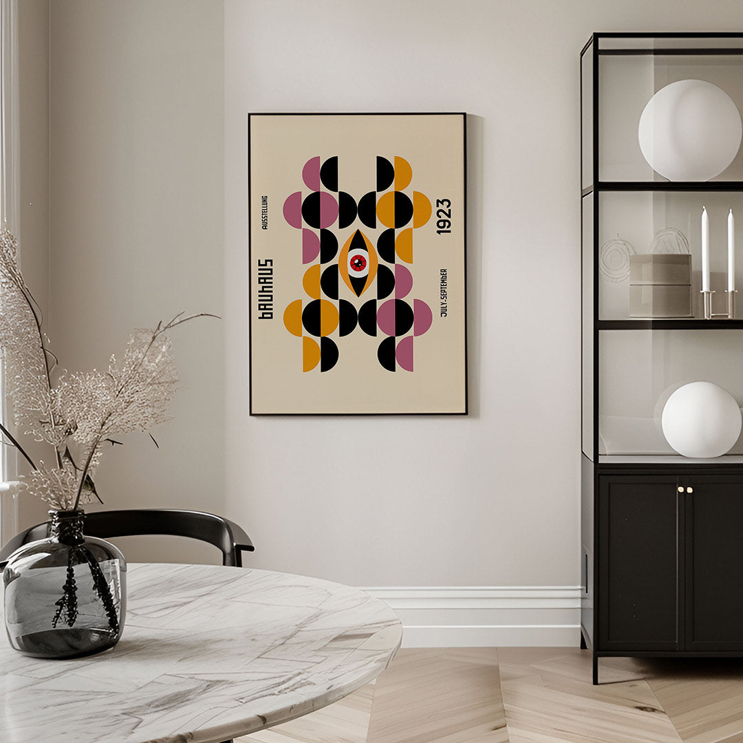Vormen en vlakken – geometrische Bauhaus poster in staand formaat