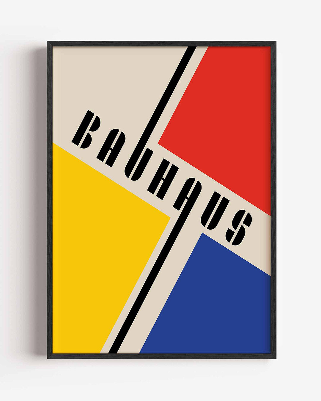 Vormen en vlakkenspel – staande Bauhaus poster als wanddecoratie