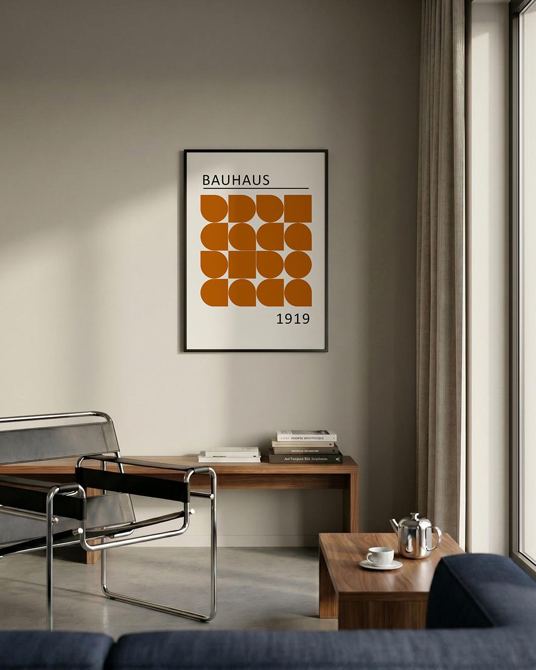  – staande Bauhaus poster voor aan de muur