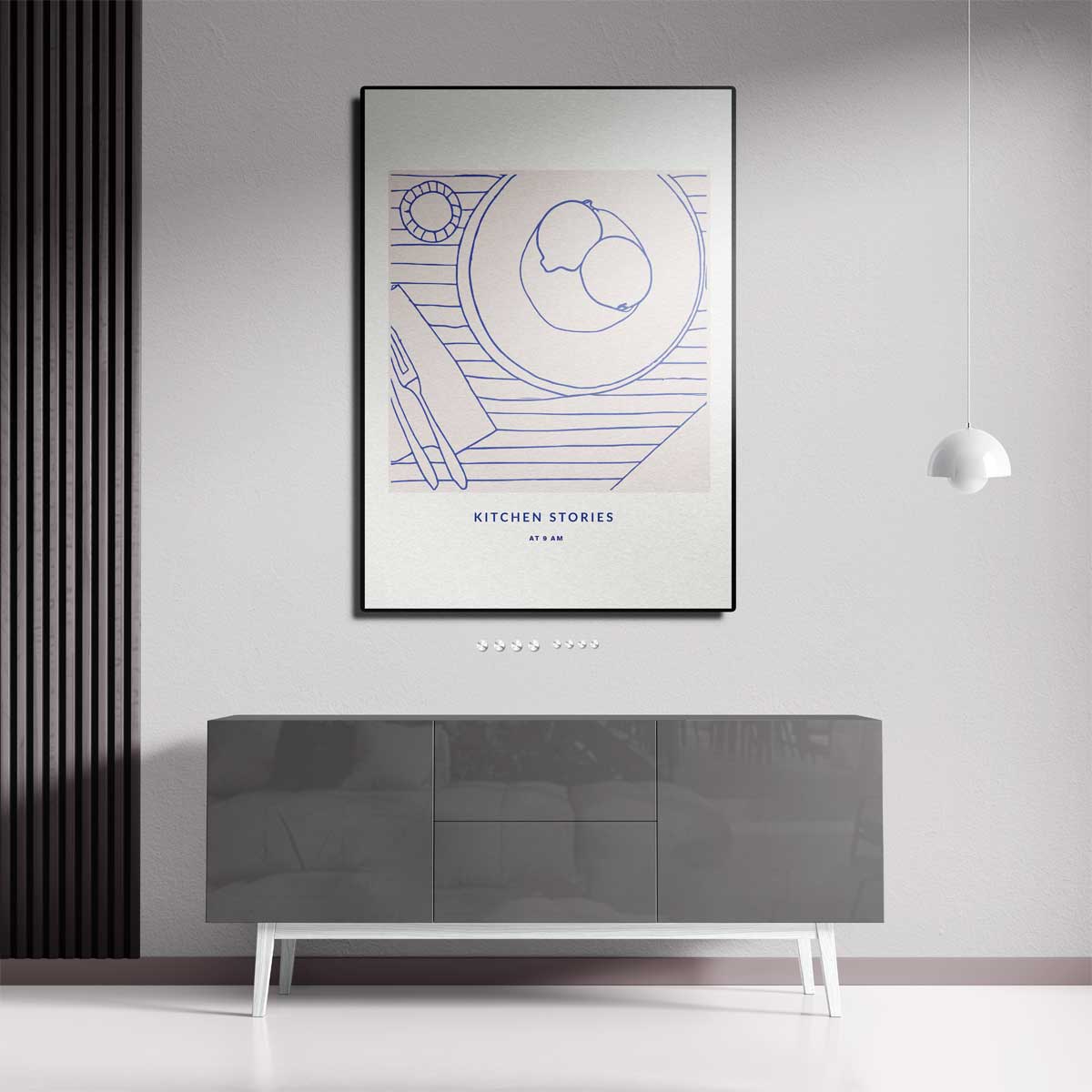 Ontbijtmoment – staande wandkunst voor woonkamer of interieur