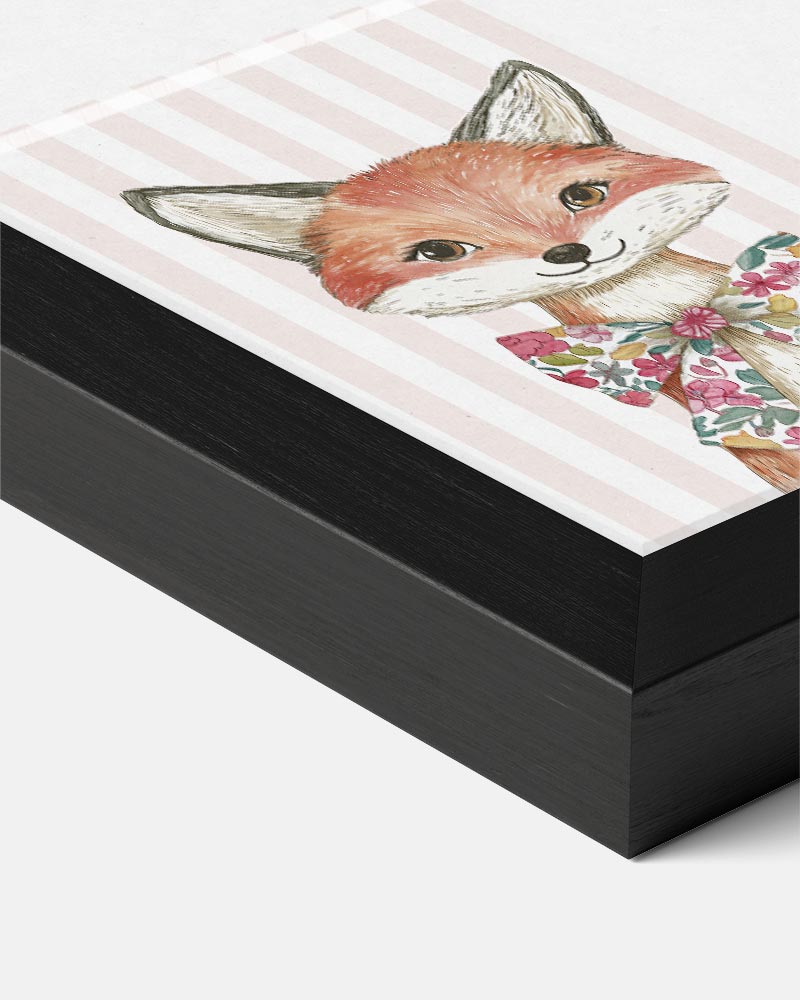 Vrolijke Vos Met Strik – kids portret poster, afbeelding 7