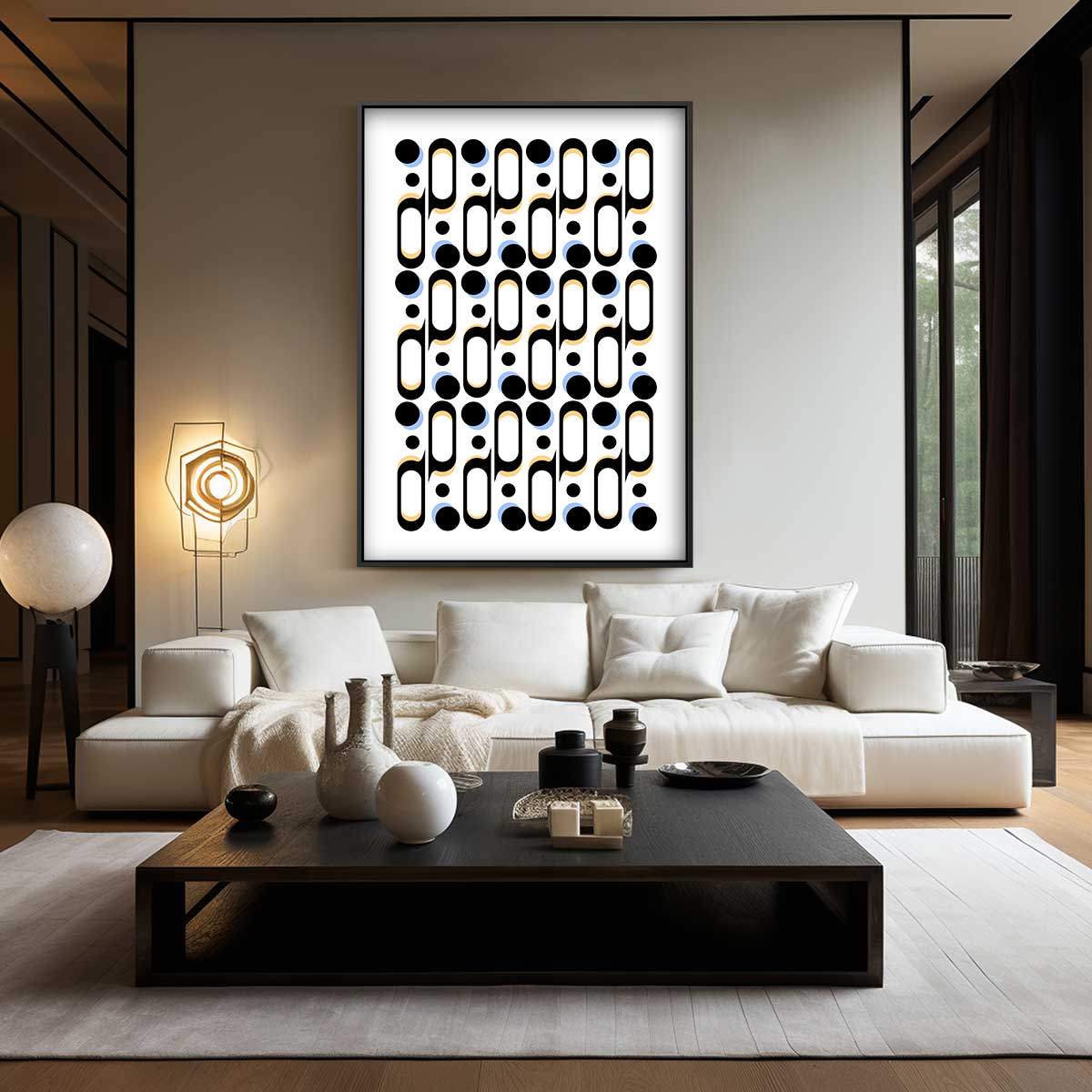 Modern Grafisch Patroon – modern portret kunstwerk van WallArtistic