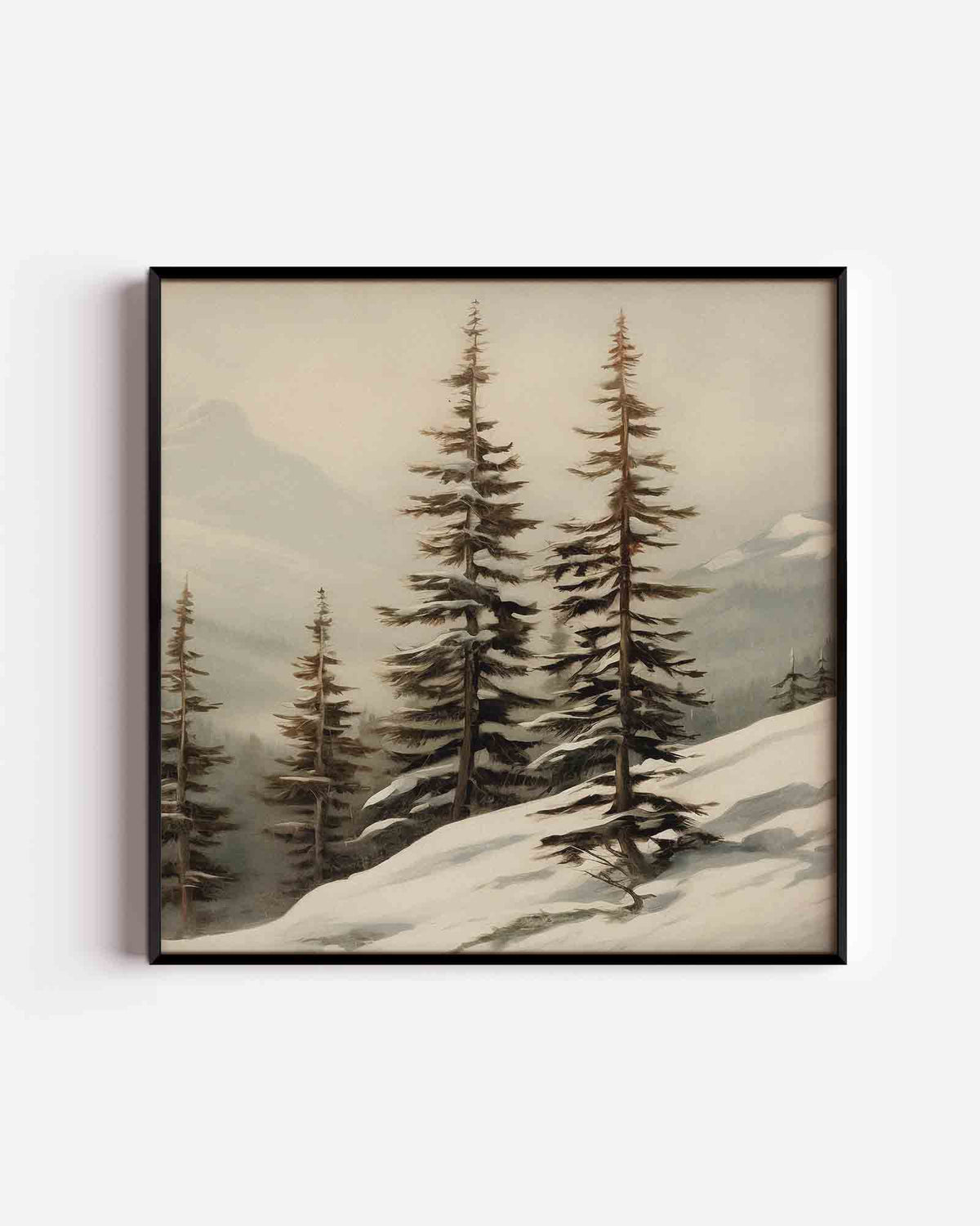 Abstracte – vintage vierkante poster als wanddecoratie