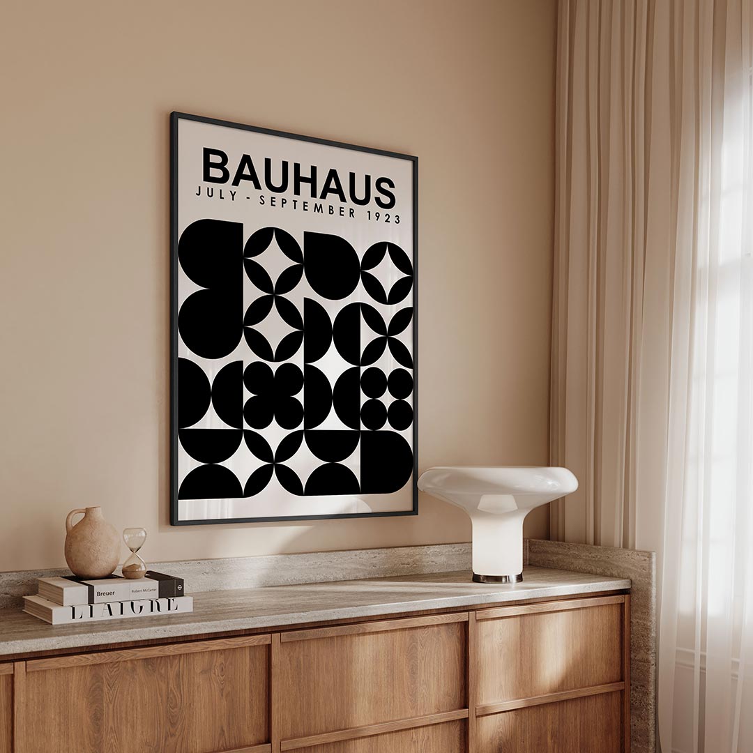  – geometrische Bauhaus poster in staand formaat