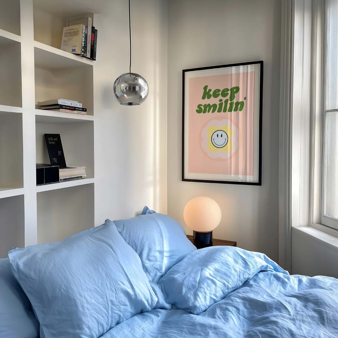 Keep Smilin' – staande moderne wanddecoratie van WallArtistic