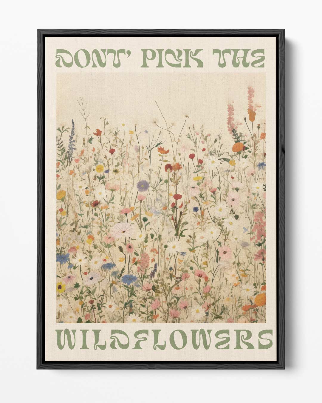 Wilde Bloemen Velden Kunstprint – portret kunstwerk als wanddecoratie