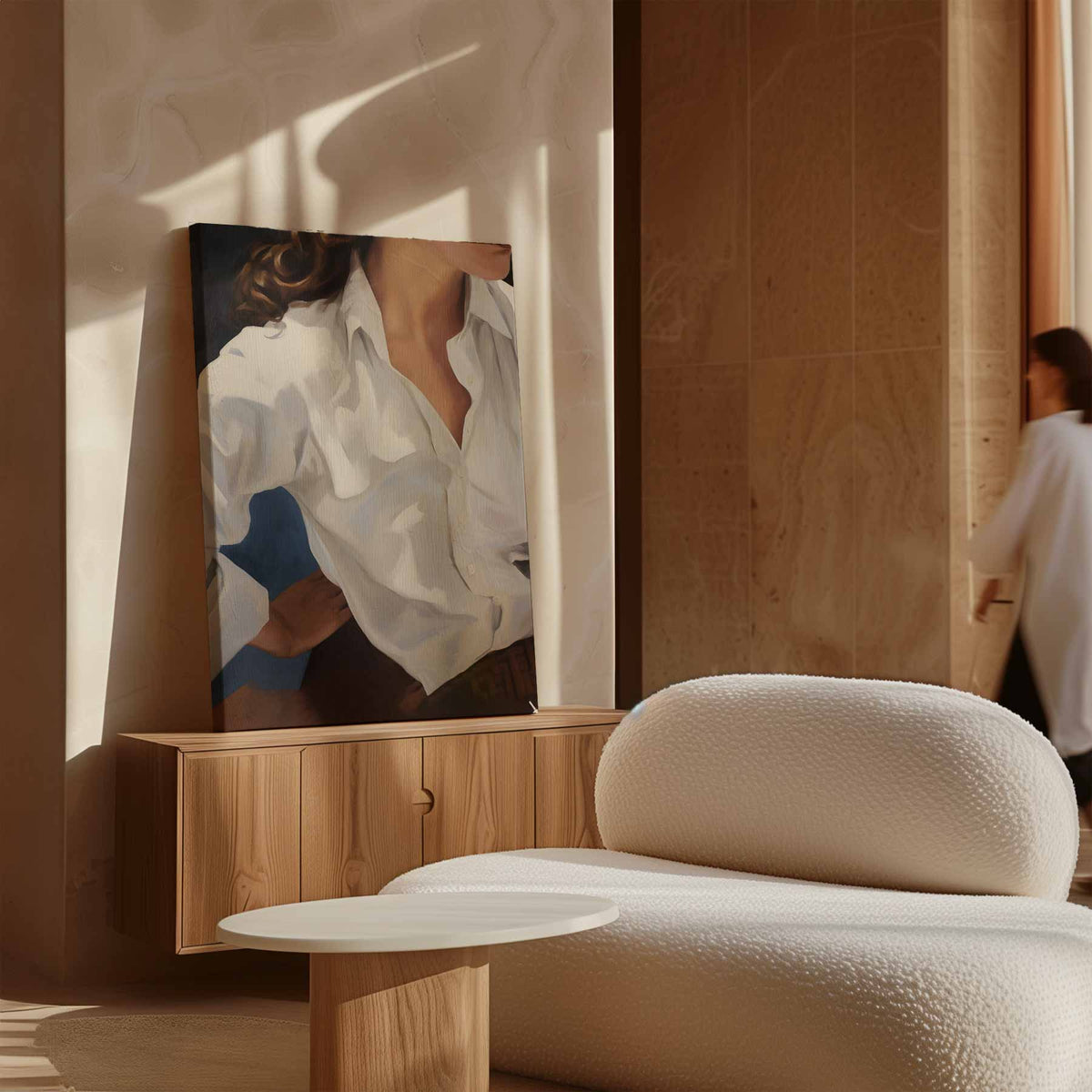 Casual Elegantie – dibond kunstwerk als wanddecoratie