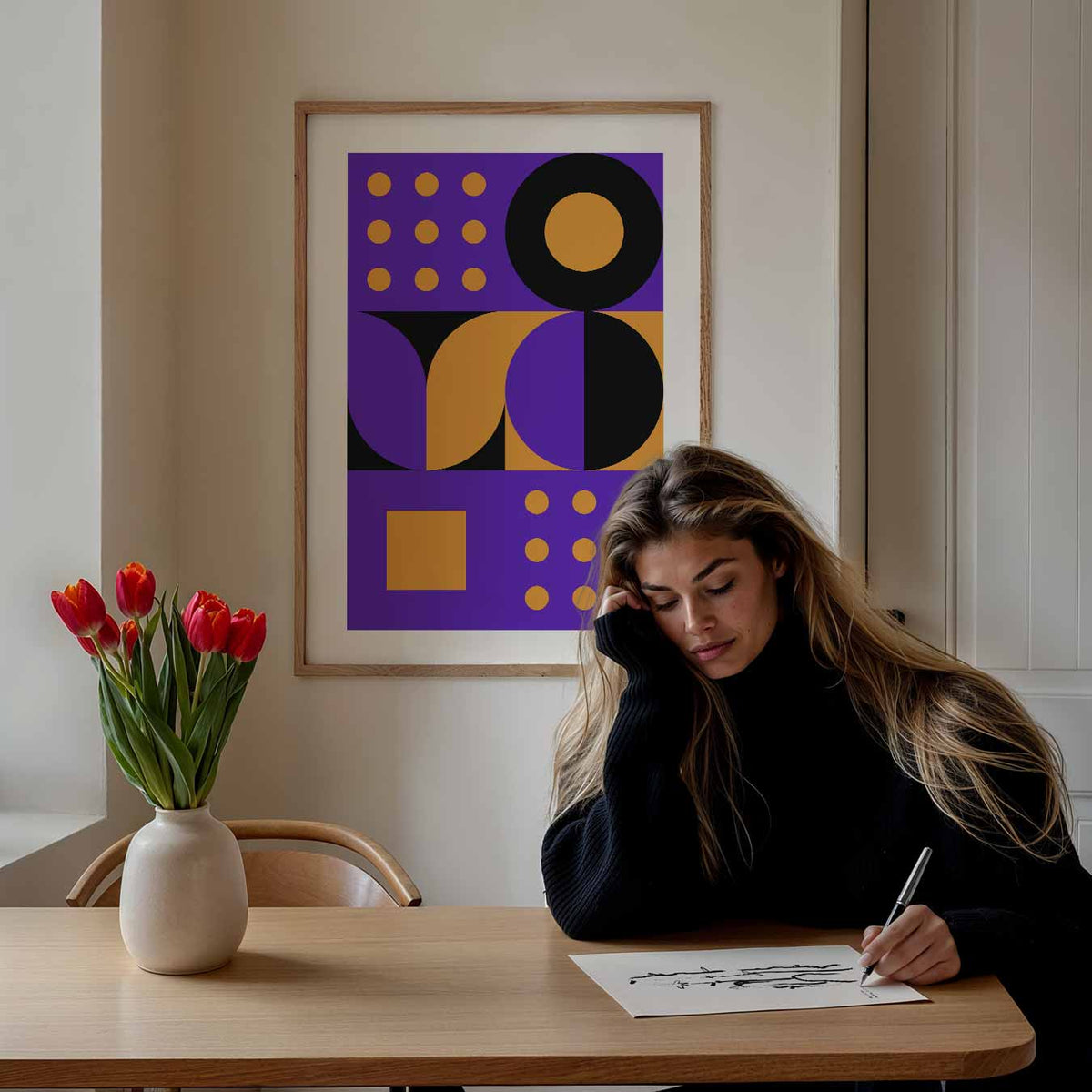 Retro Vibes Geometrische – staande dieren wanddecoratie van WallArtistic