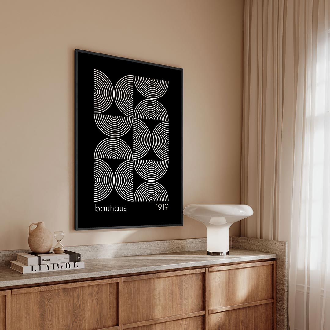  – geometrische Bauhaus poster in staand formaat