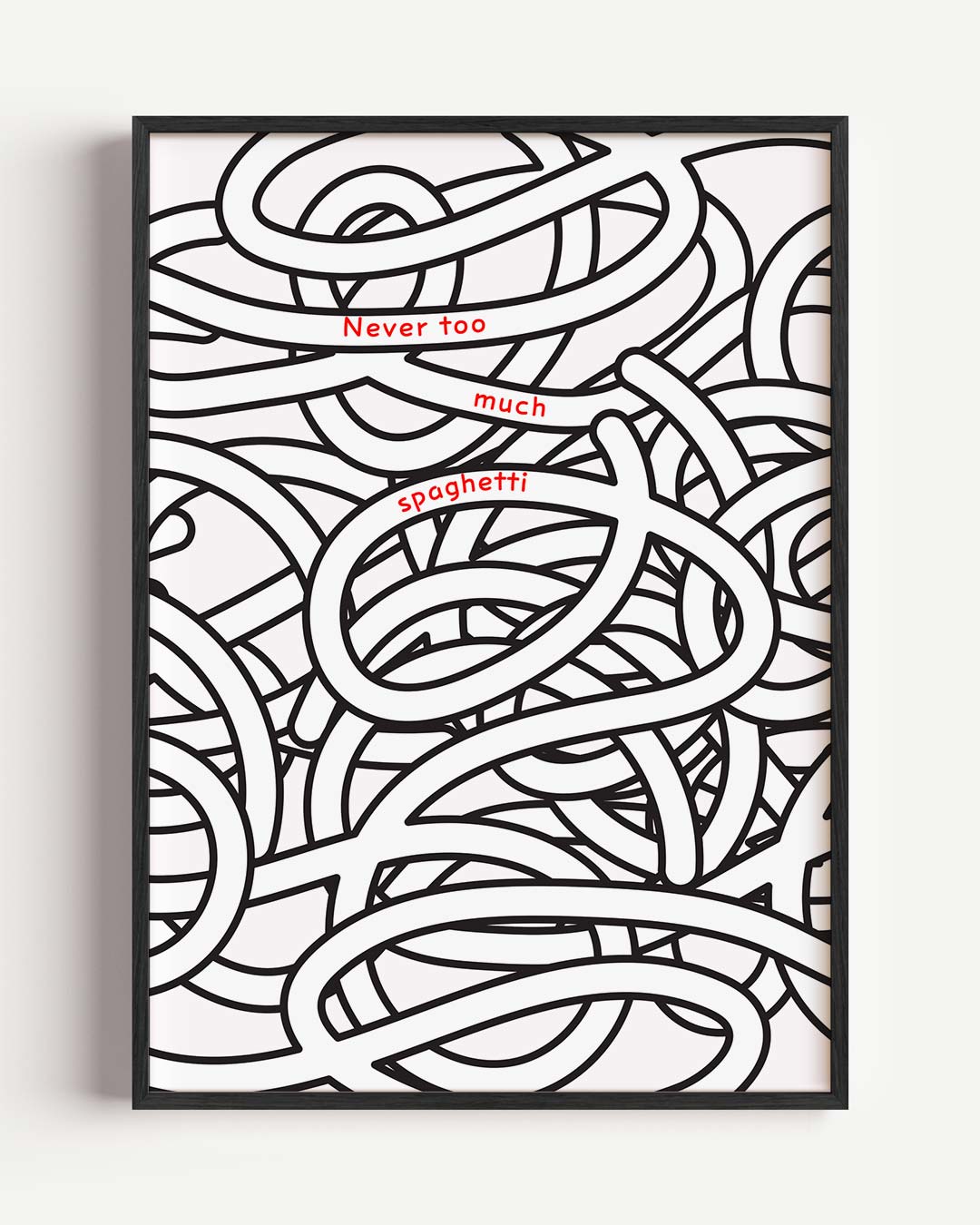Spaghetti Vibes – keuken portret poster als wanddecoratie