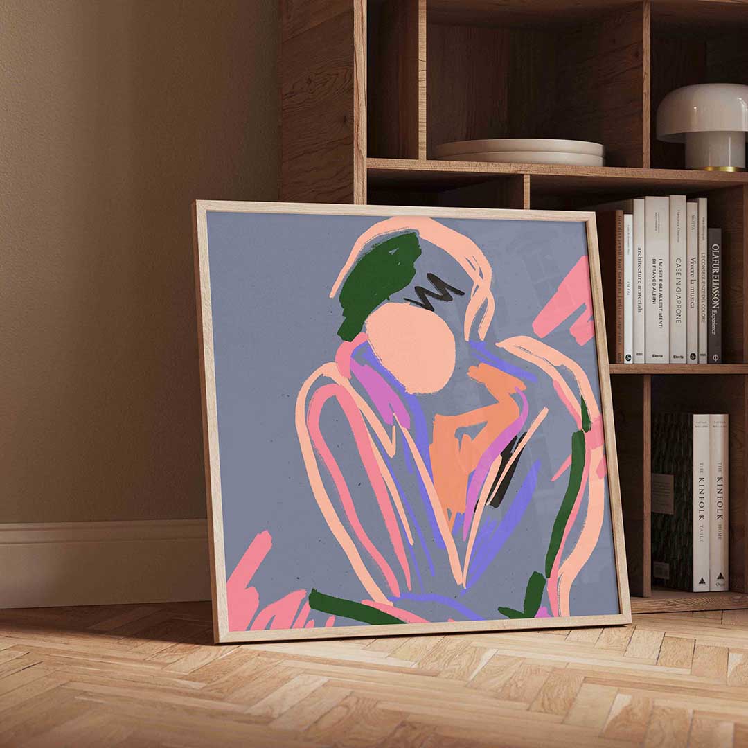Abstracte vormen – vierkante portret wanddecoratie van WallArtistic