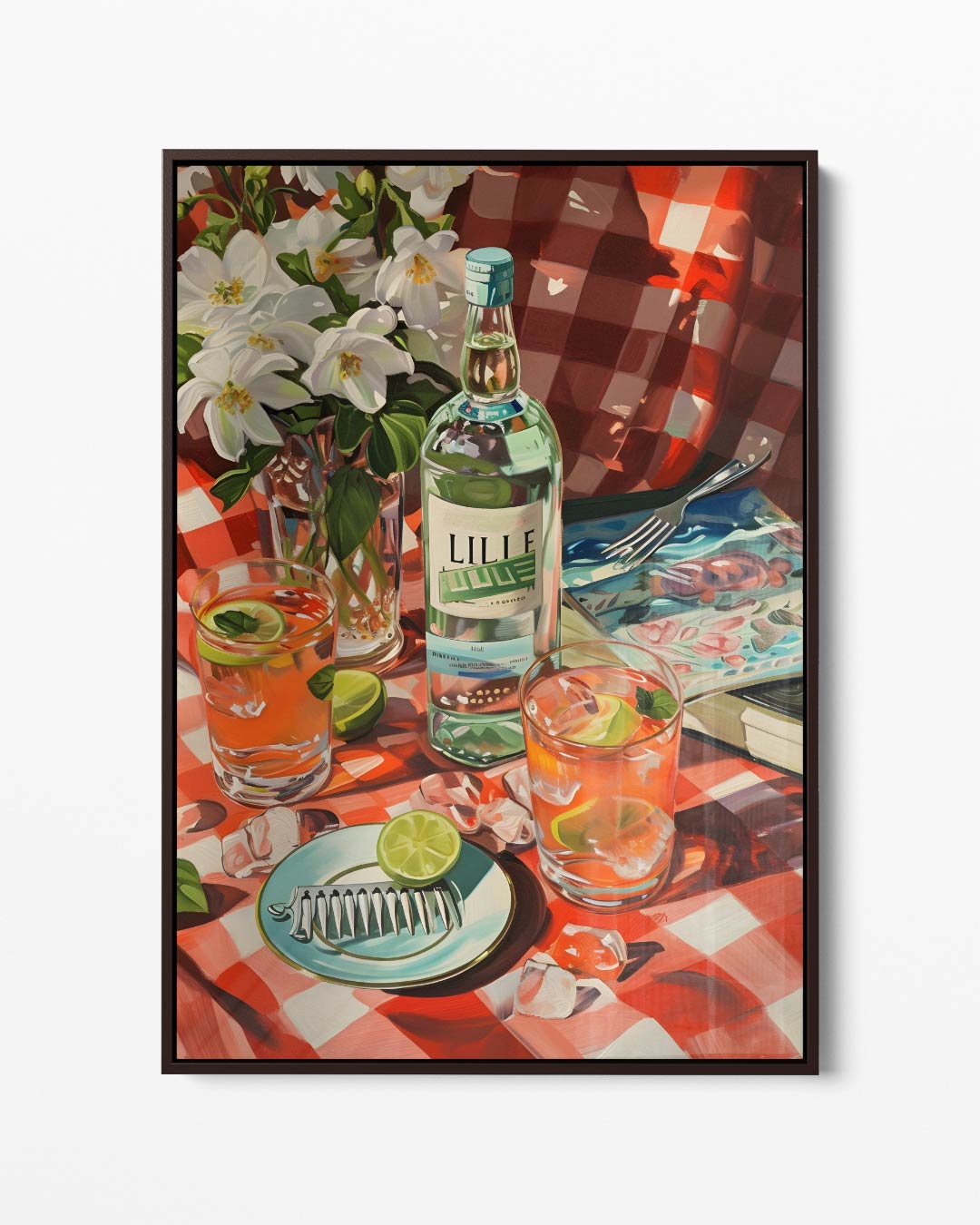 Zomerse Picknick Tafereel – portret kunstwerk als wanddecoratie