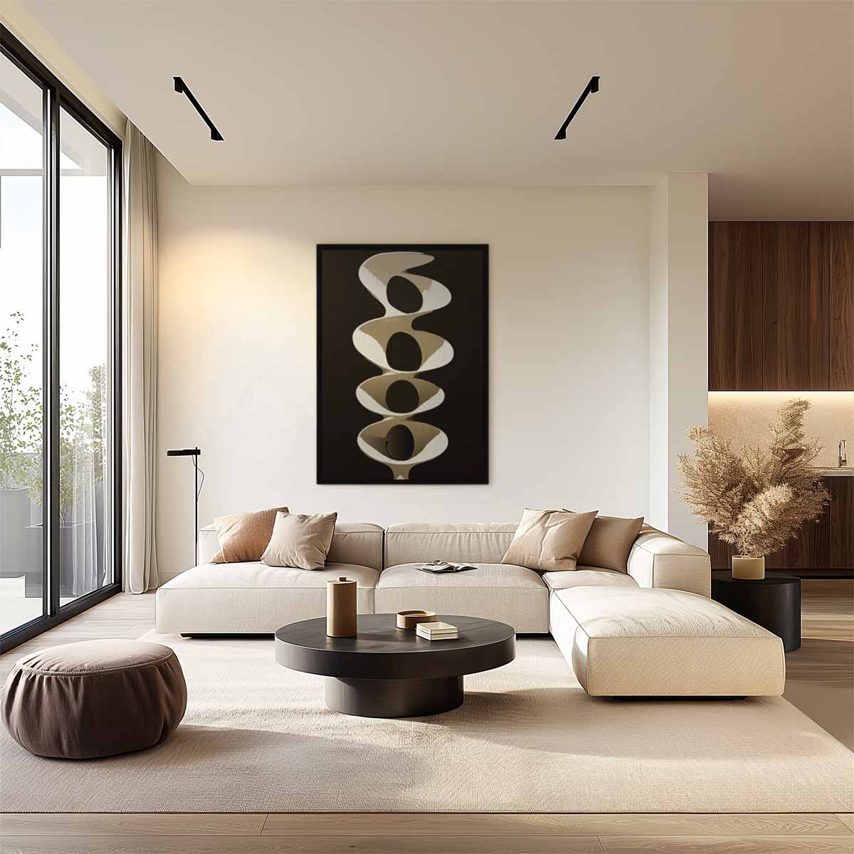 Abstracte Spiralen – plexiglas wanddecoratie in portret formaat