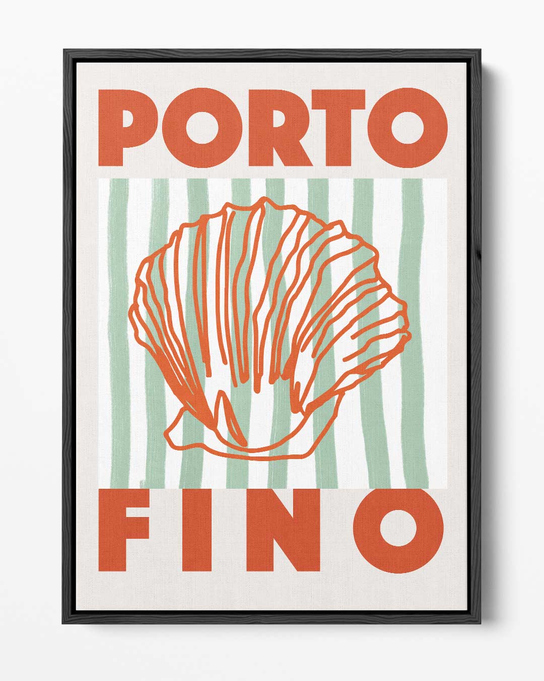 Portofino Zee Schelp – portret kunstwerk als wanddecoratie