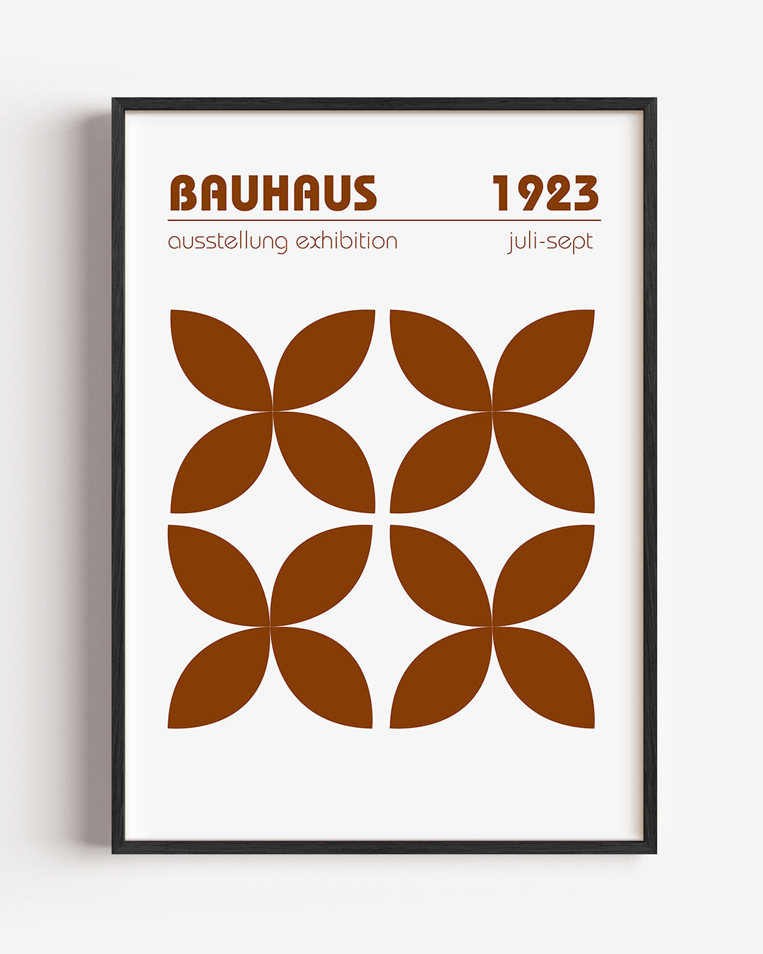 Vormritme en kleur – staande Bauhaus poster als wanddecoratie