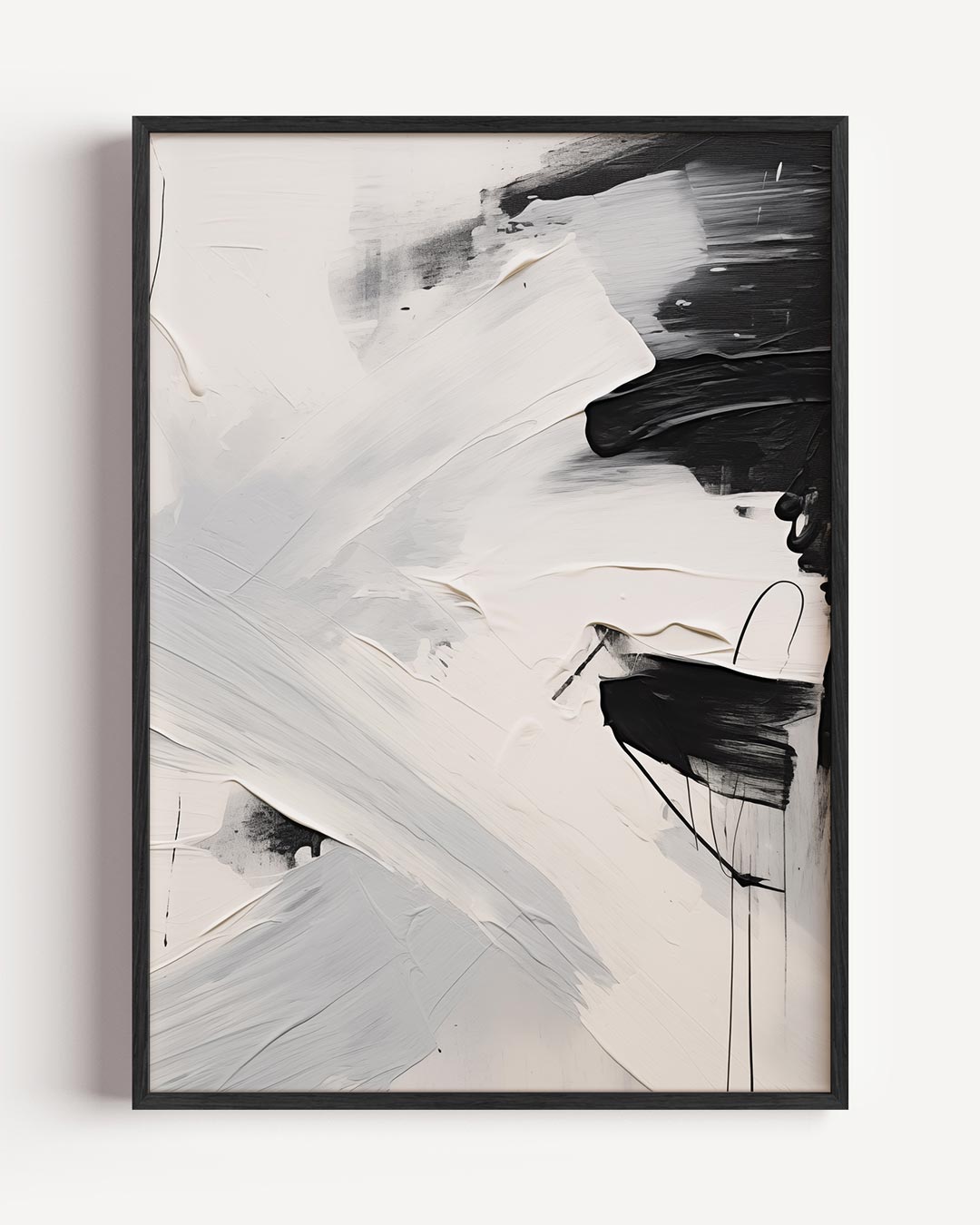 Modern Abstracte Kunstprint – textuur portret poster als wanddecoratie