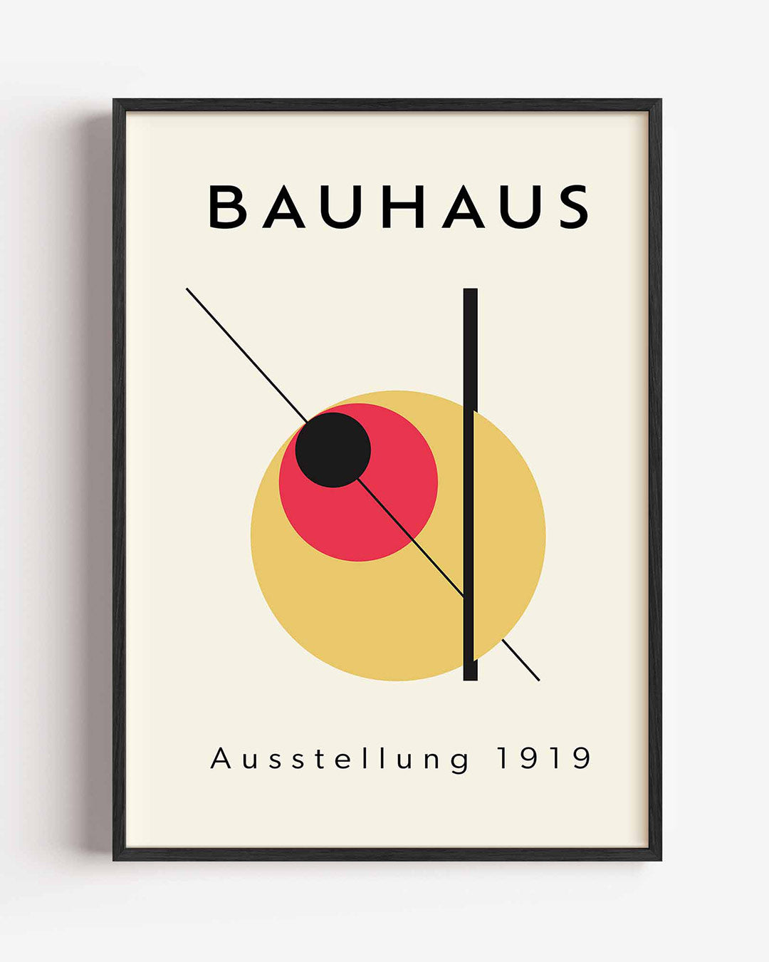Vorm en lijnenspel – staande Bauhaus poster als wanddecoratie