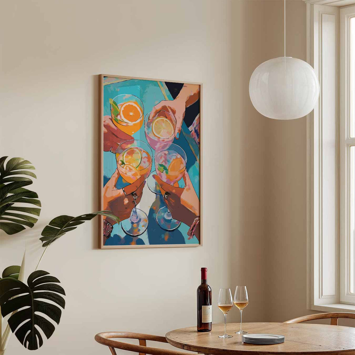 Vrolijke Zomerdrankjes – keukenposter in staand formaat