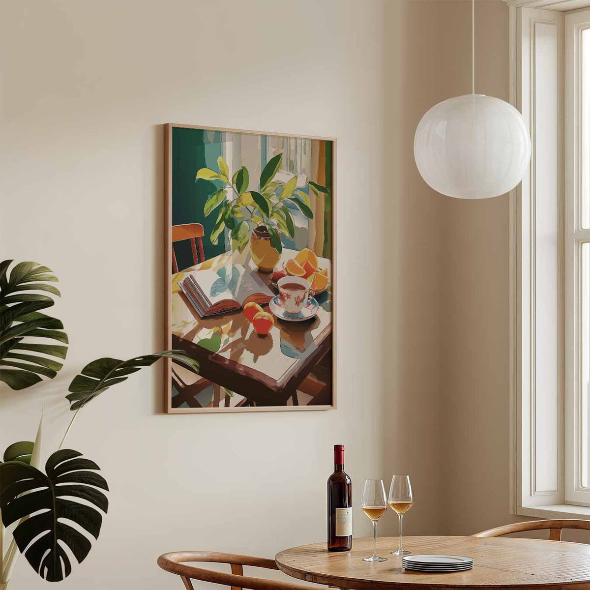 Gezellige Ochtendmomenten – keukenposter in staand formaat