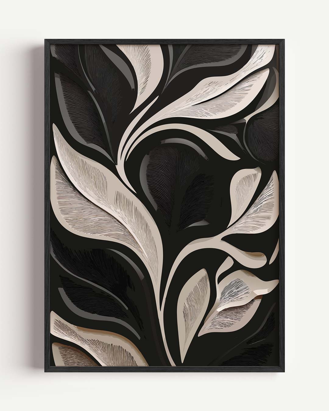 Elegante Botanische Kunstprint – kleurrijke abstracte portret poster als wanddecoratie