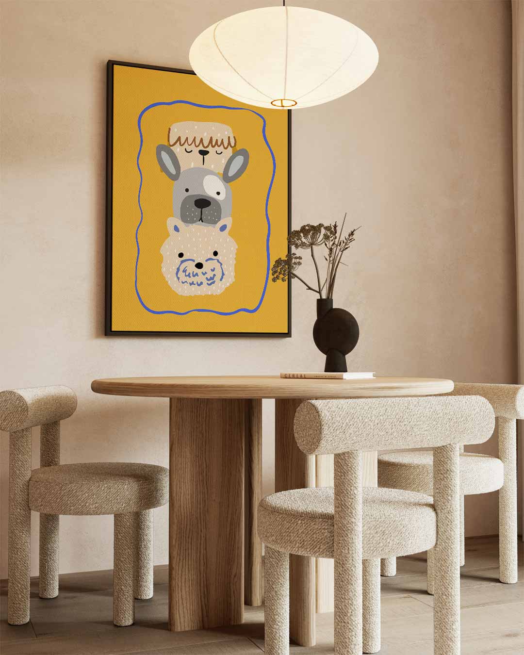Dierenvrienden Avontuur – staand kunstwerk voor modern interieur