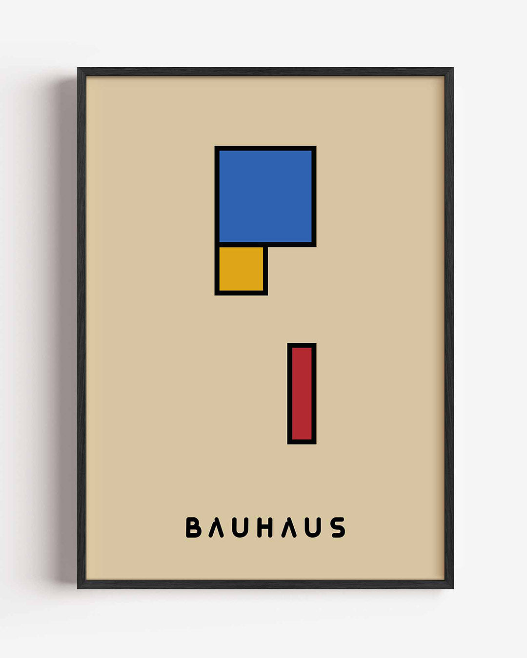 Vorm en kleur – staande Bauhaus poster als wanddecoratie