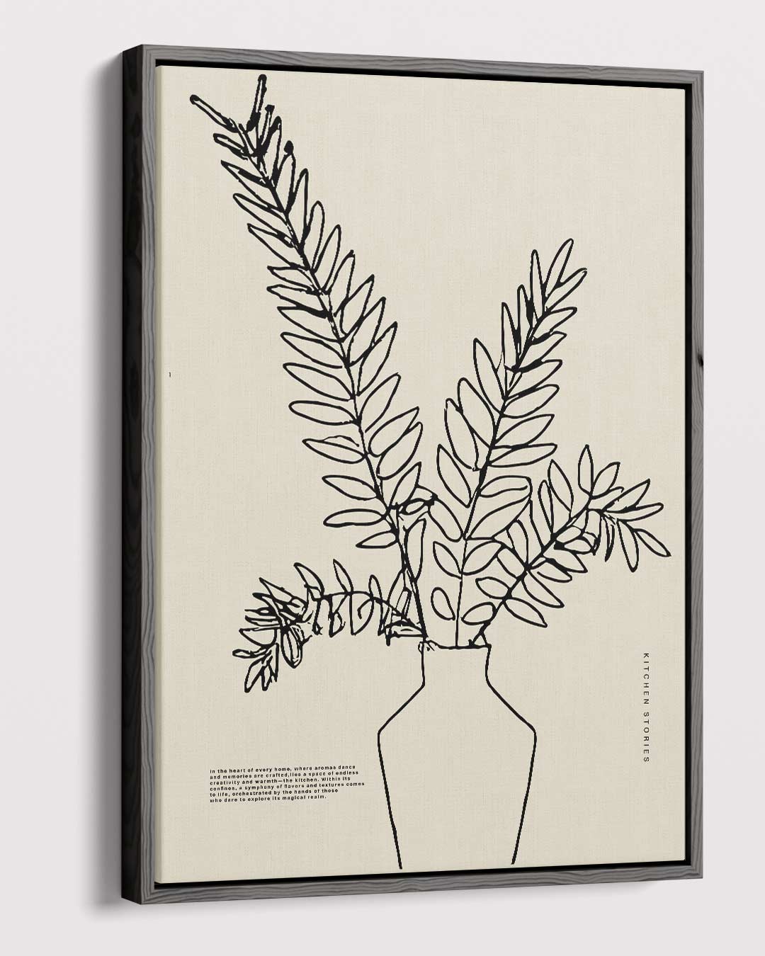 Simpele Elegantie in Lijntekening – staand kunstwerk voor modern interieur