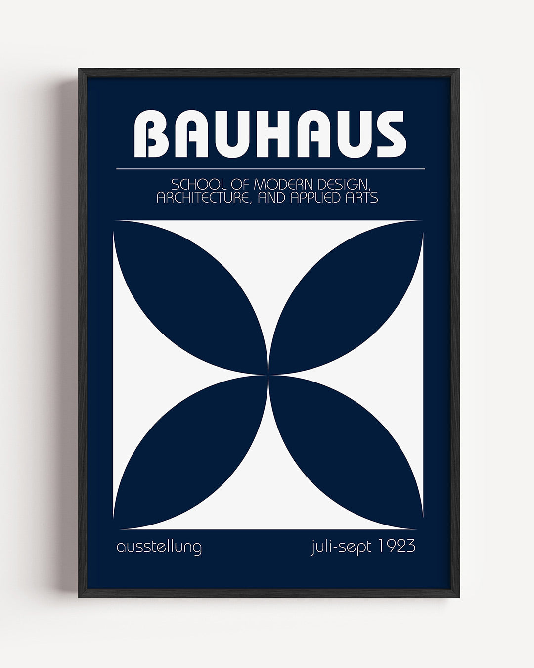 Vorm en balans – staande Bauhaus poster als wanddecoratie