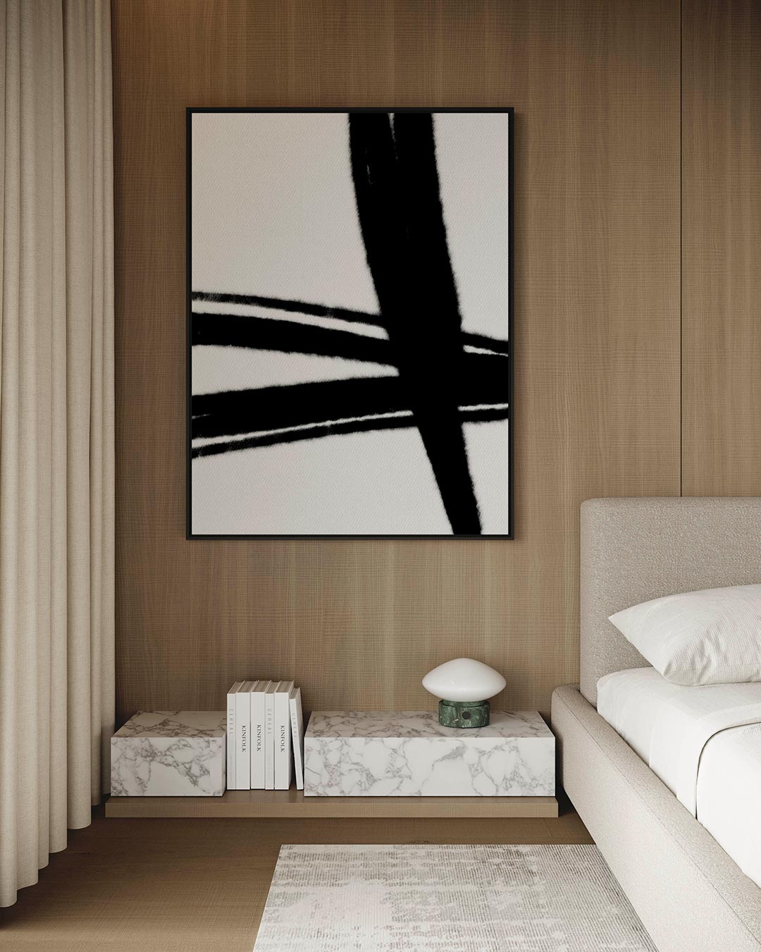 Dynamische lijnen – staand wanddecoratie kunstwerk