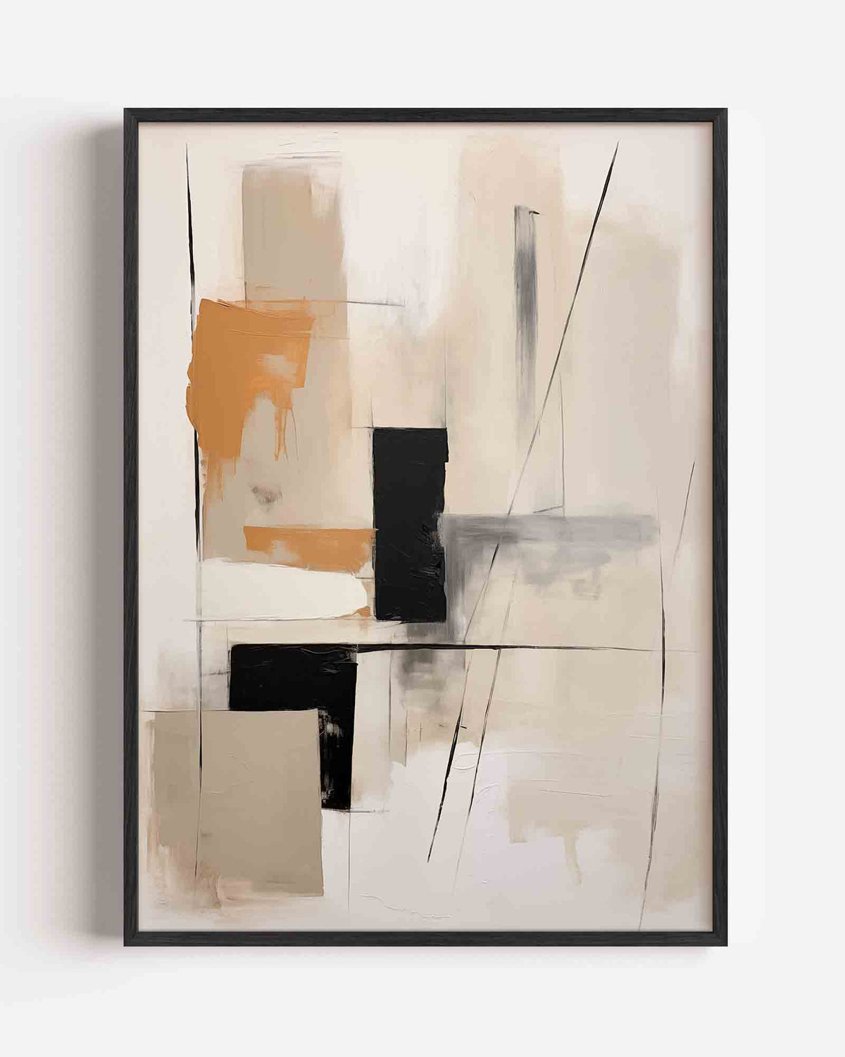 Abstracte vormen – zacht abstracte portret poster als wanddecoratie